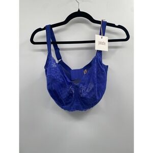 NWT Panache Envy Balcony Underwire Full Cup Bra Women's 32JJ Indigo Romance Sexy